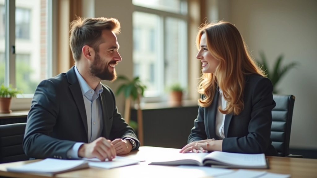 Twee professionals in gesprek over planning