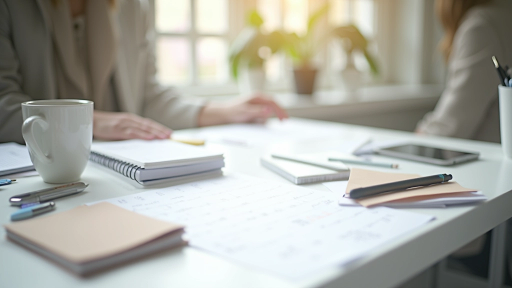Productieve werkplek met planning materialen